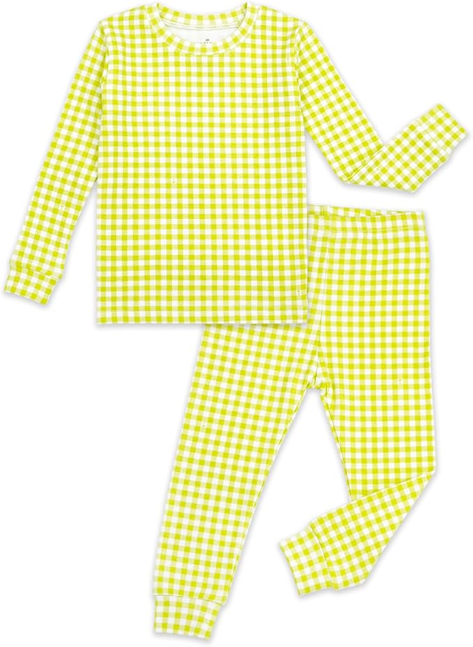 moimoln Cotton Modal Baby Toddler Pajamas Check Solid Leopard 6M-8Y by moimoln