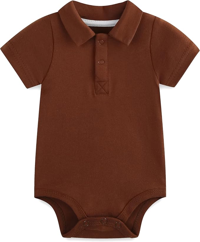 Baby Girl Collared Onsie Polo Bodysuit Boy Cotton Romper Short Sleeve 0~24M by Unknown