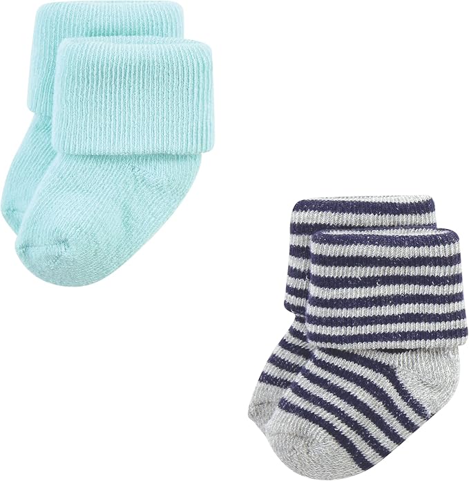 Hudson Baby Baby 8-pack Cotton Rich Newborn and Terry Socks - Image 3