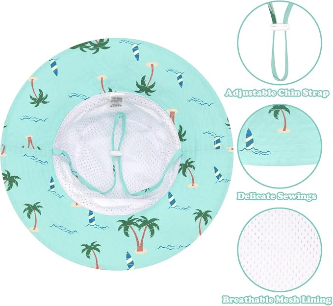 Sarfel Baby Sun Hat Summer Baby Boy Hats UPF 50+ Sun Protection Toddler Hat - Image 2