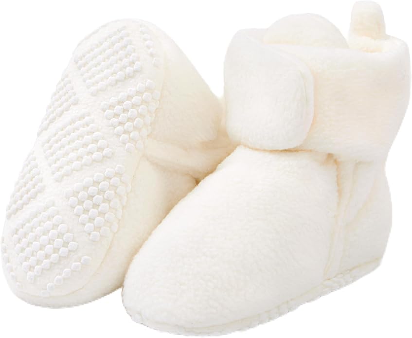 Pro Goleem Fleece Baby Booties, Warm Cozy Baby Slippers, Stay On Sock Shoes by ProGoleem