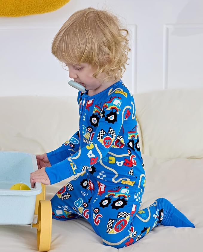 babee Reshinee Bamboo Viscose Baby Footie Pajama, Zipper Sleeper Boys Girls | - Image 7