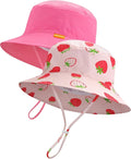 Baby Sun Hat Kids Summer Sun Protection Toddler Bucket Hat Wide Brim Adjustable by HONGTEYA