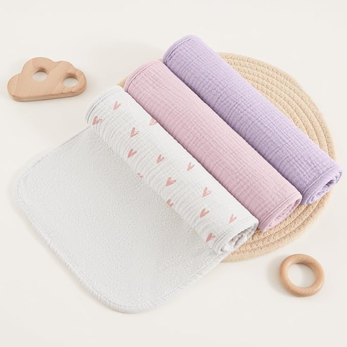 Susurration Muslin Burp Cloths, Soft Baby Burping Cloths - Image 7