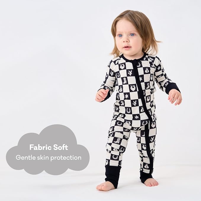 pureborn Baby Sleeper Viscose from Bamboo Zipper Footies Pjs 0-24 Months | - Image 4