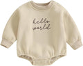 VISGOGO Newborn Infant Baby Boy Girls Oversized Romper Little Dude Sweater Onesie Coming Home Outfit Neutral Clothes