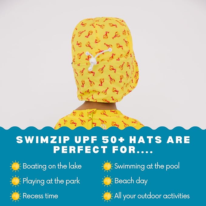 SwimZip Sun Hat with Neck Flap | UPF 50+ Protection - Image 8