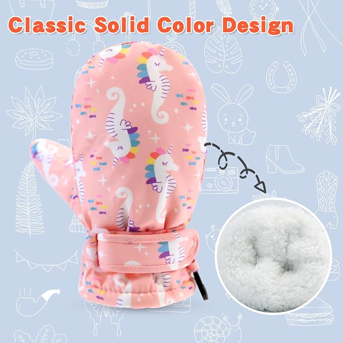 BAVST Toddler Waterproof Mittens Fleece Lined Baby Boys Girls Winter Warm Glove - Image 4
