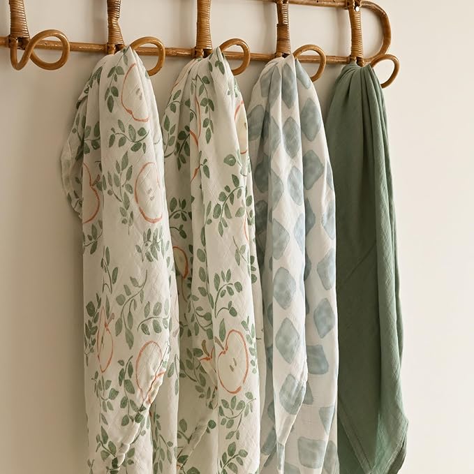 GLLQUEN BABY Muslin Swaddle Blankets 4Pk Receiving Blanket Large 35" x 40" | - Image 6