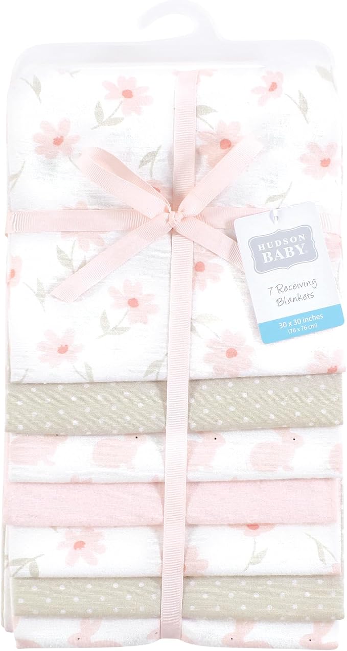 Hudson Baby Unisex Baby Cotton Flannel Receiving Blankets Bundle, One Size - Image 2