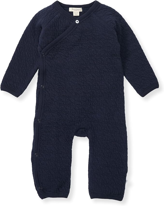 Burt's Bees Baby Long Sleeve Quilted Wrap-Front Jumpsuit, 100% Organic Cotton by BurtsBeesBaby
