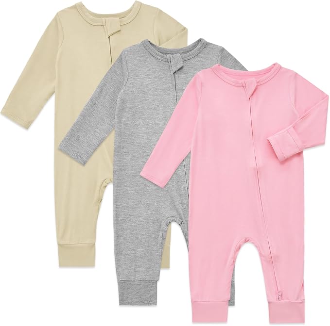 Aablexema Baby Footless Pajamas Rayon of Bamboo Romper | 3pcs Infant 2-way by Aablexema