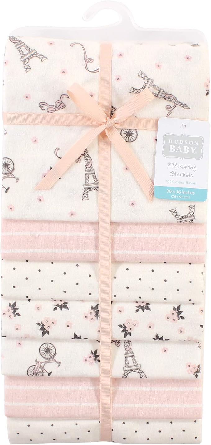 Hudson Baby Unisex Baby Cotton Flannel Receiving Blankets Bundle, One Size - Image 2