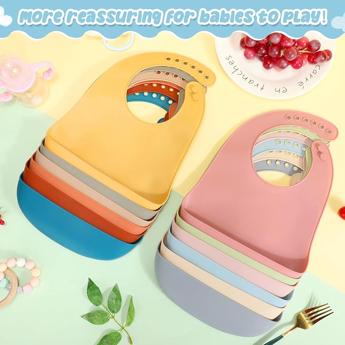 Mepase Silicone Bibs for Baby Waterproof Silicone Bib | Soft Food-grade Material - Image 4