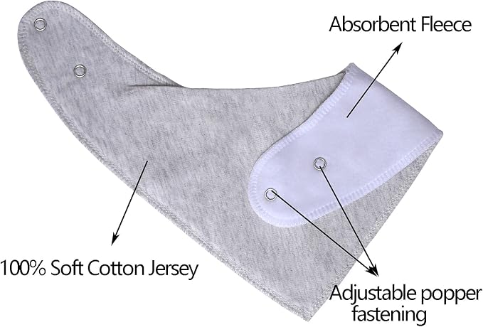 Cotton Bandana Drool Bibs for Baby Girl Boys for Drooling and Teething for 8 - Image 3