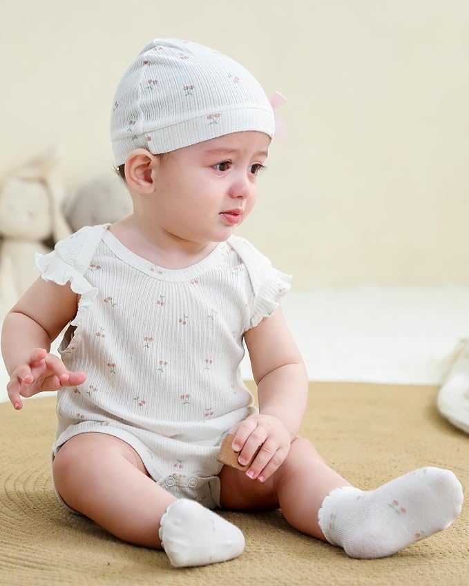 Baby Bodysuits Ribbed Mix Summer Newborn Boy Girl Clothes 5-pack | Multiple - Image 4