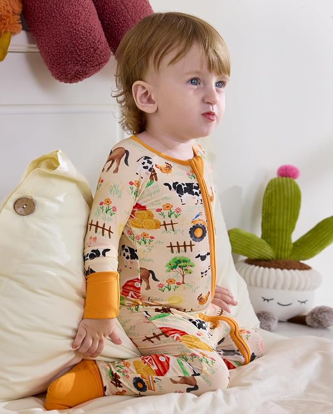 babee Reshinee Bamboo Viscose Baby Footie Pajama, Zipper Sleeper Boys Girls | - Image 8