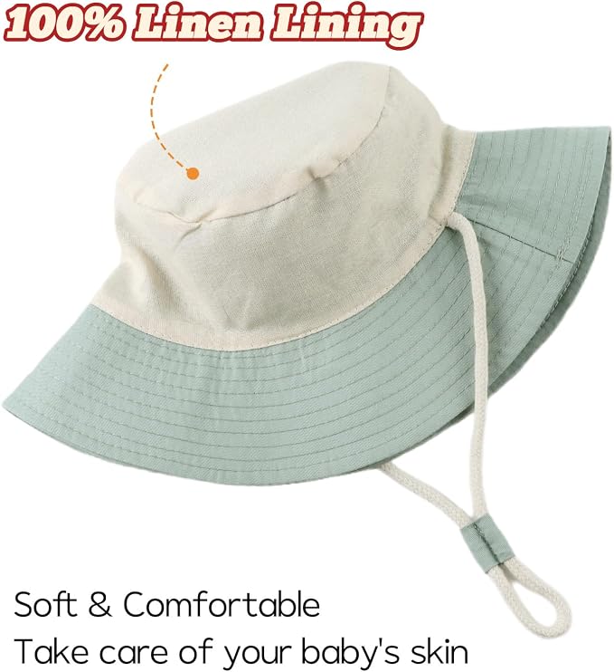 Bamery Baby Toddler Girls Bucket Hat Newborn Sun Hats - Image 4