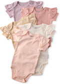 Butterblu Rory 10-Pack Short Sleeve Ruffle Bodysuits 100% Cotton | GOTS by Butterblu
