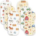 6 Pack Farm Burp Cloths Baby Boys Girls by Spriggenix