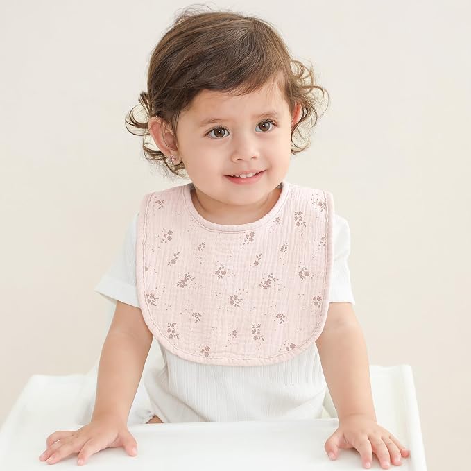 Susurration Muslin Baby Drool Bibs 6Pack Soft Square Adjustable Baby Bandana - Image 3