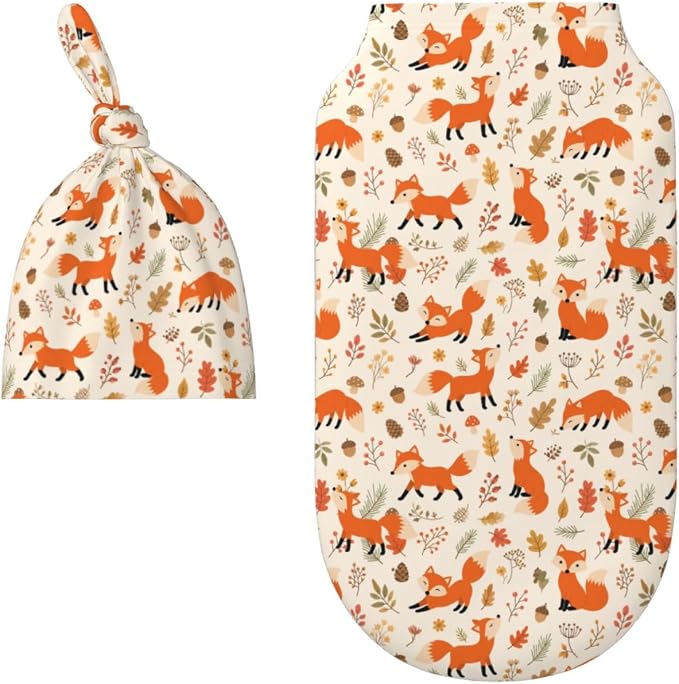 Fox Swaddle Blankets Soft Receiving Blanket Baby Swaddle Wrap - Image 3
