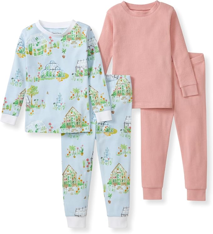 Burt's Bees Baby Girls Organic Cotton Pajamas, Toddler PJ Set, 2-PC | Soft by BurtsBeesBaby
