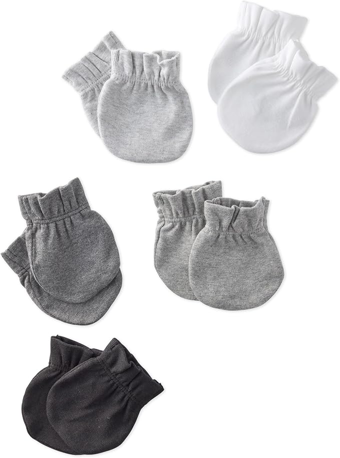 Butterblu Morgan 5-Pack Mitts 100% Cotton No Scratch Mitten Gloves | GOTS by Butterblu