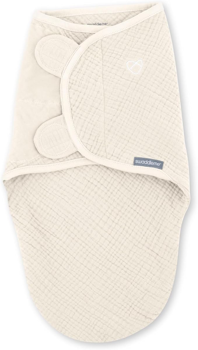 SwaddleMe by Ingenuity Muslin Original Swaddle, 100% Cotton, Size Small/Medium by SwaddleMe%C2%AE