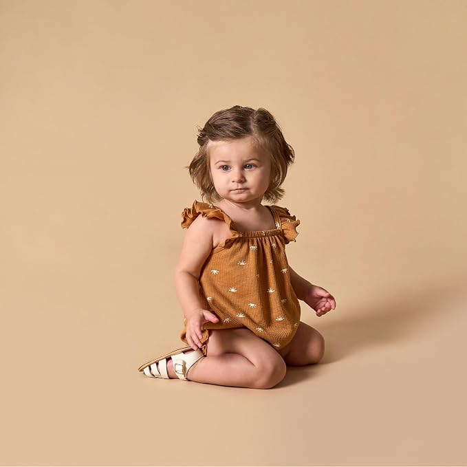 Modern Moments by Gerber Baby Girls' Mini Flutter Sleeve Bubble Romper - Image 5