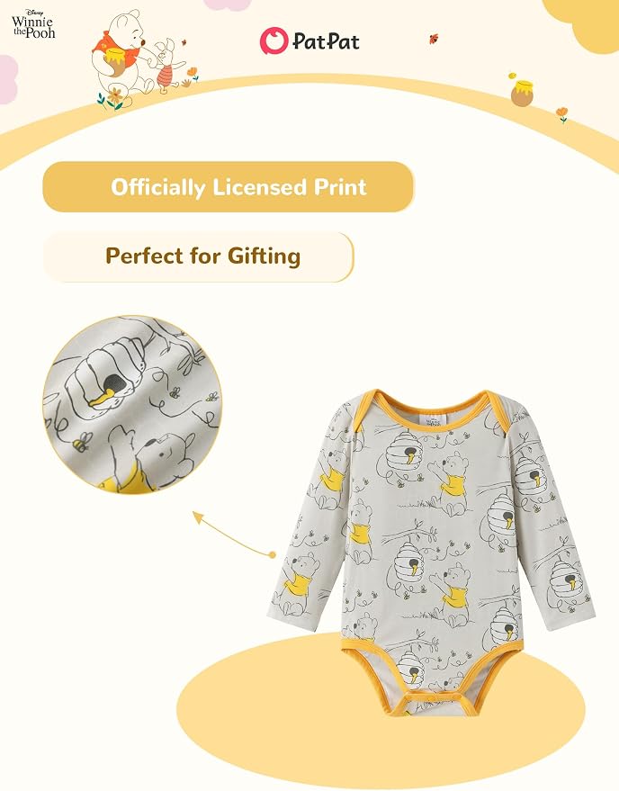 Disney Baby Viscose Made from Bamboo 3-Pack Bodysuits Set Newborn to Infant - Image 5