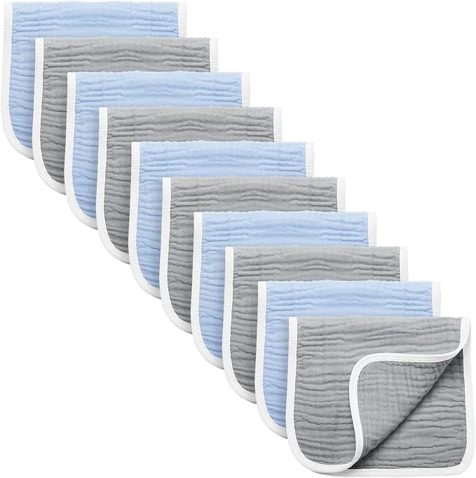 Burp Cloths Large, Muslin Burp Cloths by Synrroe