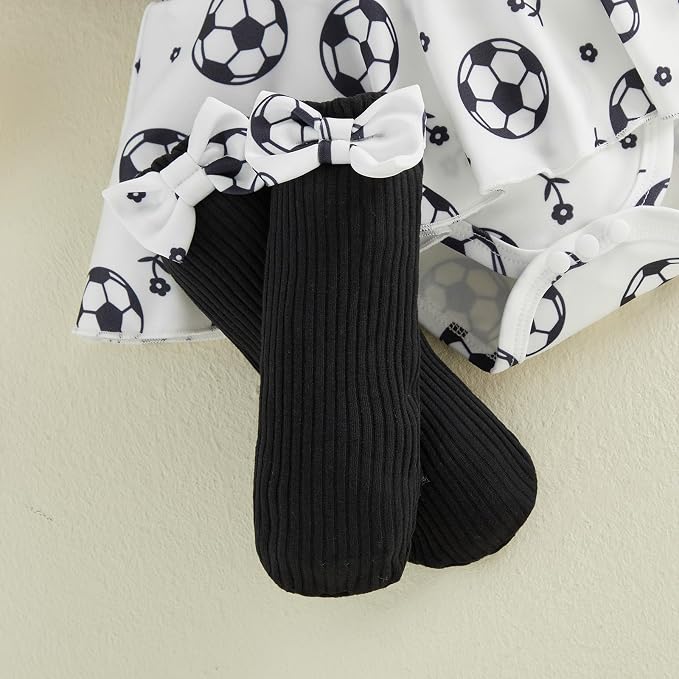 Giraropa Newborn Baby Girl Clothes Smocked Bubble Romper Dress + Socks + - Image 6