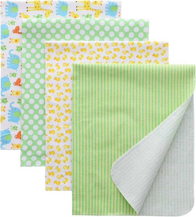 Gina Era Flannel Receiving Blankets, Baby Swaddle Blankets 100% Cotton 4 Pcs by GinaEra