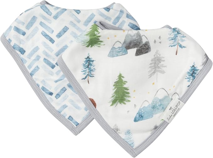 Loulou Lollipop Muslin Bandana Bib Drool Bib Set by LoulouLollipop