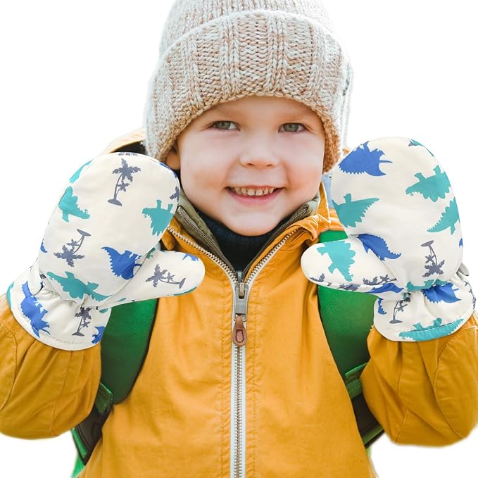Fleece Lined Mittens for Baby Boys Girls, Baby Toddler Little Kids Winter Warm by Weradau