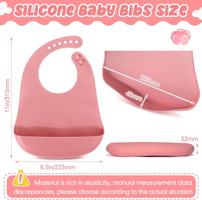 Mepase Silicone Bibs for Baby Waterproof Silicone Bib | Soft Food-grade Material - Image 2