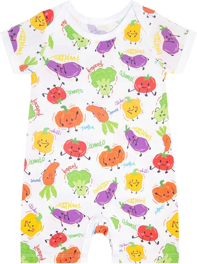 GUISBY Baby Rayon Romper Pajamas, 0-24M | Silky Soft Feel，Snap Closure，Footless by GUISBY