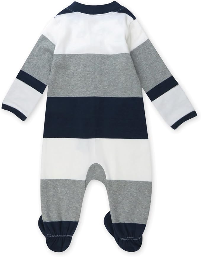 HonestBaby Baby Boys' Sleep & Play Footed One-piece Pajama Sleeper 100% Organic - Image 5