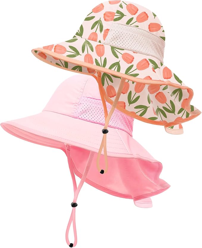 Baby Sun Hat with Neck Flap UPF 50+ by MACOWCF