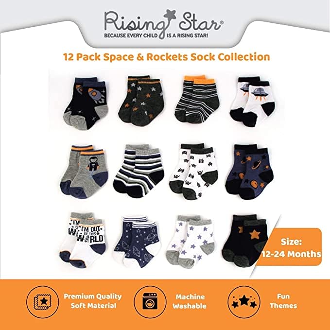 Rising Star Baby Sock, Toddler Sock, Kids Socks Multipacks - Image 3