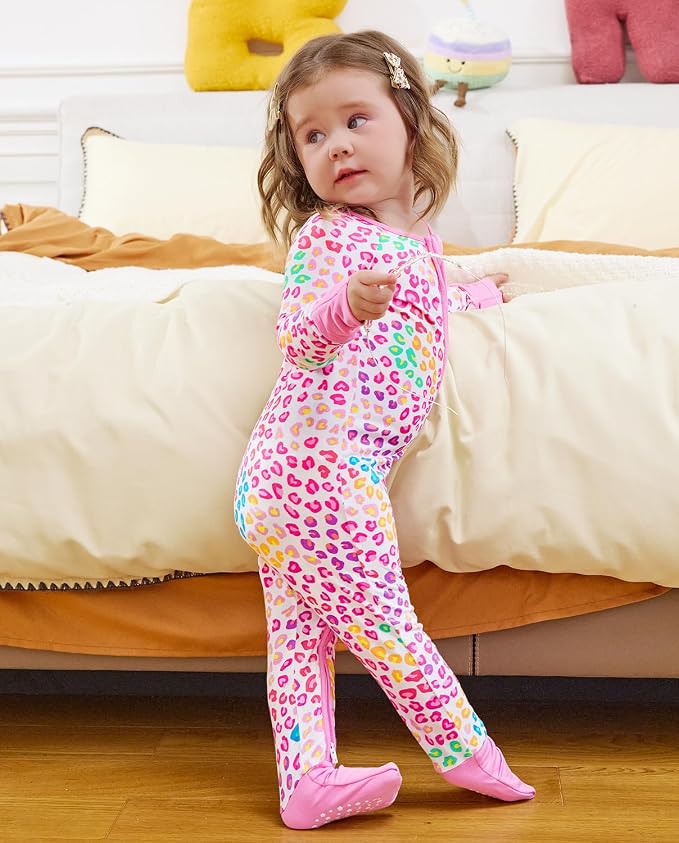 babee Reshinee Viscose Derived from Bamboo Baby Footie Pajamas Convertible - Image 3