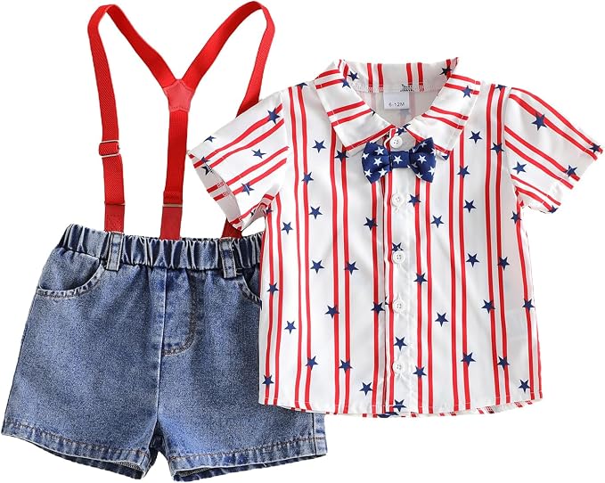 PUHHAPIEY Baby Boy Gentleman Wedding Outfit Dress Romper Suspender Pants | 0 3 by PUHHAPIEY