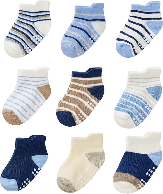 BACSAC Baby Boys Girls Socks Non Slip Breathable Comfort Toddler Infant Ankle by BACSAC