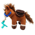 Gamezies Baby Boy and Girl Silicone Pacifier with Detachable Removable, Washable Plush Toy, Horse CPSIA Tested, BPA-Free 0-6 Months