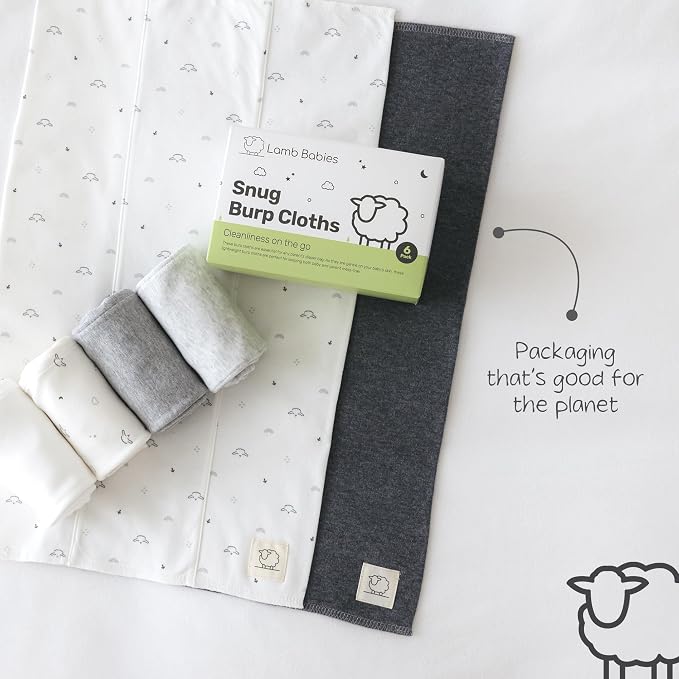 Snug Baby Cotton Burp Cloths, Lightweight Soft Color Feeding Essentials - Image 8