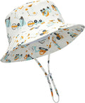 Baby Sun Hat Kids Summer Sun Protection Toddler Bucket Hat Wide Brim Adjustable by HONGTEYA