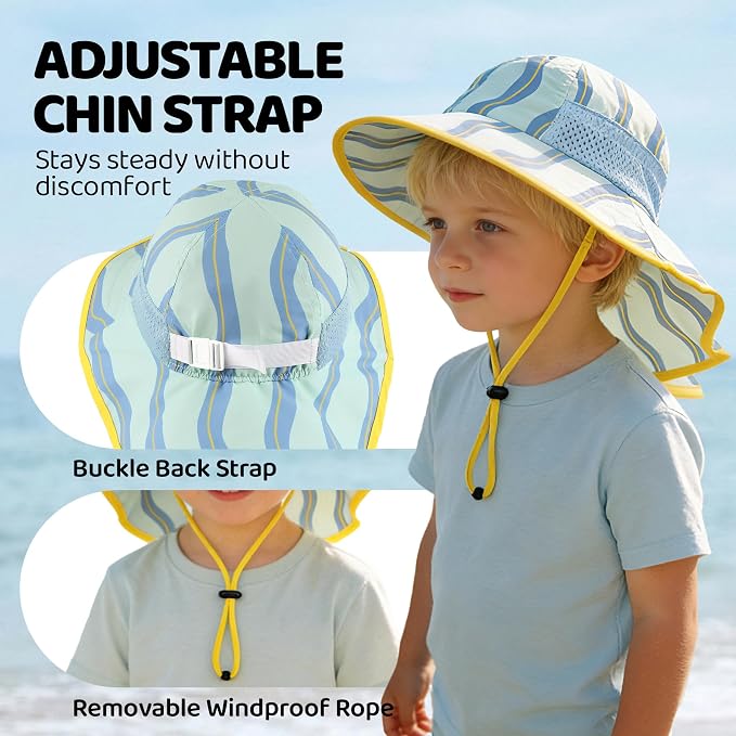 Baby Sun Hat with Neck Flap UPF 50+ - Image 4