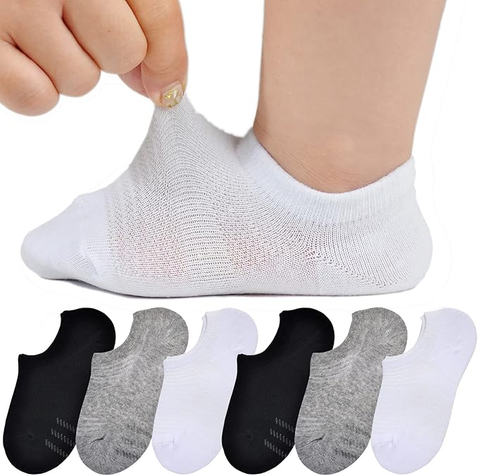 Toddler Little Girls Boys No Show Socks Cotton Low Cut Socks by Jormatt