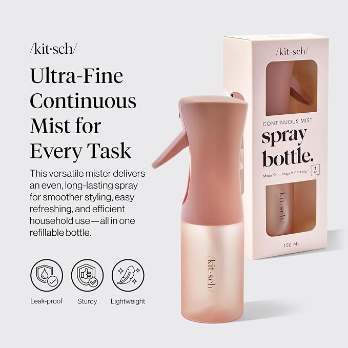 Kitsch Continuous Spray Bottle for Hair – Terracotta, 150ml | Fine Mister Spray - Image 2